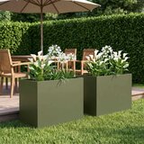  Vrtna saksija 2 kom. Maslinastozelena 50 x 40 x 50 cm - Maslinastozelena 50 x 40 x 50 cm 2 | shoptok.hr