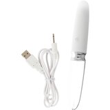 Liaison You2Toys - punjivi LED vibrator od silikonskog stakla (prozirno-bijeli) | shoptok.hr