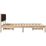  Krevetna konstrukcija Crna 140 x 200 cm Čvrsto borovo drvo | shoptok.hr