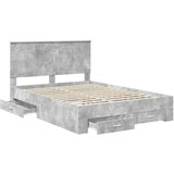 Konstrukcija postelje z vzglavjem Betonsko siva 140 x 200 cm, (5000103571) | Shoptok.si
