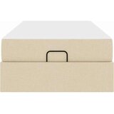  Konstrukcija postelje z vzmetnico krema 80 x 200 cm blago, (5000069804) | Shoptok.si