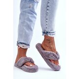 Kesi Lady's leather slippers Papcie grey Elma cene
