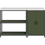  Kuhinjski set za pohranu 2 pcs Maslinasto zelena Čelična vrata | shoptok.hr