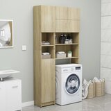 vidaXL Komplet omar za pralni stroj sonoma hrast iverna plošča | Shoptok.si