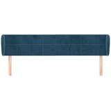 Uzglavlje s ušima tamnoplavo 183x23x78/88 cm baršunasto | shoptok.hr