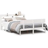 Maison Chic Posteljni okvir - Dvoposteljna postelja - Zakonska postelja brez vzmetnice bel 160x200 cm trdna borovina-J3521, (21775946) | Shoptok.si