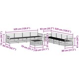  Set vanjskih sofa 9 kom. Prirodna Čvrsto drvo akacije | shoptok.hr