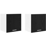 vidaXL Viseča omarica Riga 2 pcs Črni hrast in bela 40 x 31 x 40 cm | Shoptok.si