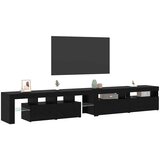 TV ormar 3 pcs Crni hrast 260 x 37 x 40 cm Konstruirano drvo | Eponuda.ba