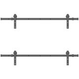 vidaXL Pribor za klizna vrata 152,5 cm čelični crni | shoptok.hr