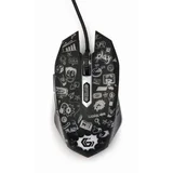 Miš GEMBIRD 6-button optical LED mouse, black, MUS-6B-GRAFIX-01, optical, USB