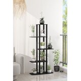 Hanah home drveni štand za biljke gardenia flower bed black | ePonuda.com