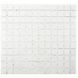 x Mozaik pločica Quadrat Uni AT101 (32,6 x 30 cm, Bijele boje, Mat)