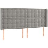  Vzglavje z ušesi svetlo sivo 183x16x118/128 cm žamet, (20792894) | Shoptok.si