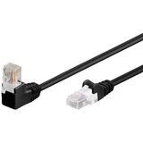 Goobay CAT 5e kotni 90° U/UTP 1m črn patch kabel | Shoptok.si