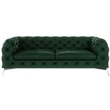 Ropez Tamno zelena baršunasti sofa 225 cm Chelsea – Cijene