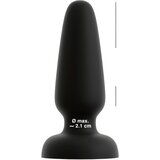 Black Velvets silikonski analni čep s vakuumskom čašicom (crni) - M | shoptok.hr