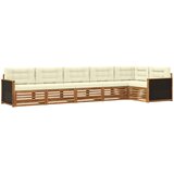  Set vanjskih sofa 6 pcs Prirodna i krem 406 x 168,5 x 73 cm | shoptok.hr