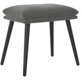  Stolica za opuštanje s tabureom tamnosiva baršunasta | shoptok.hr