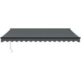 Tenda na uvlačenje antracit 4 x 3 m od tkanine i aluminija | shoptok.hr