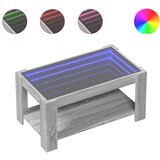 Maison Chic Klubska mizica - kavna mizica - Nizka mizica LED siva sonoma 93x53x45 cm inženirski les, (21754009) Cene