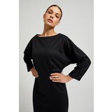 Moodo Women's smooth knee-length dress - black Cijene