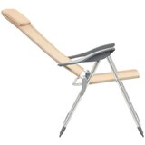  Zložljivi stoli za kampiranje 2 kosa kremne barve aluminij, (20817040) | Shoptok.si