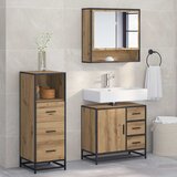  Set namještaja za kupaonicu s ladicama 3 pcs Umjetnički hrast | shoptok.hr