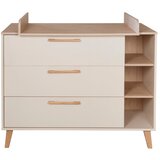 Roba Krem/u prirodnoj boji dječja komoda u dekoru hrasta s promjenjivim stolom 117x103x78 cm Jil – | shoptok.hr