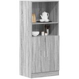 vidaXL Kuhinjska omarica siva sonoma 57x41,5x131,5 cm inž. les | Shoptok.si