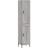 Maison Chic Visoka omara - Komoda - Predalnik siva sonoma 34,5x34x180 cm inženirski les, (21721002) | Shoptok.si