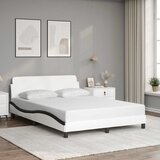  Okvir za krevet Dover bijelo-crni 140x190 cm umjetna koža | shoptok.hr