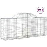  Lučne gabionske košare 13 kom 200x50x80/100cm pocinčano željezo | shoptok.hr