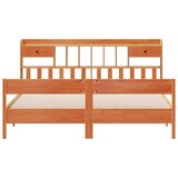  Krevet s regalom za knjige bez madraca 200x200 cm od borovine | shoptok.hr
