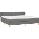  Krevet s oprugama i madracem tamnosivi 200 x 200 cm od tkanine | shoptok.hr