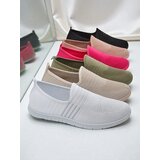 Resti Women's White Fabric Slip-Ons Callisto - Lightweight Shoes for Spring and Summer | shoptok.hr