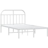  Metalni okvir za krevet s uzglavljem bijeli 120x200 cm | shoptok.hr