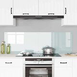 vidaXL Zaščita za kuhinjo Bela 80 x 50 x 0.8 cm kaljeno steklo | Shoptok.si