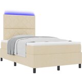  s opruga kutije s LED trakama Krema 120 x 190 cm tkanina | shoptok.hr