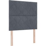 vidaXL Vzglavje z vzglavjem Temno siva 90 cm Žamet, (5000142351) | Shoptok.si