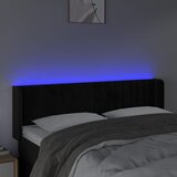  LED uzglavlje crno 147x16x78/88 cm baršunasto | shoptok.hr