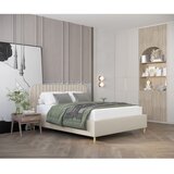 Maison de Rêve bež oblazinjena zakonska postelja s prostorom za shranjevanje z letvenim dnom 120x200 cm noto – | Shoptok.si