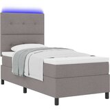 Box spring krevet Sivo-smeđa 100 x 200 cm tkanina | shoptok.hr