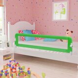 vidaXL Sigurnosna ogradica za dječji krevet zelena 180x42 cm poliester cijene
