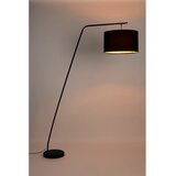 White Label Črna stoječa svetilka s tekstilnim senčilom (višina 220 cm) Martine – | Shoptok.si