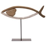 Maredecor Drvena ukrasna riba na stalku 35 x 27 cm | shoptok.hr