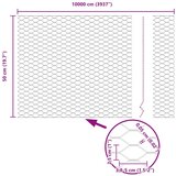  Ograjni stebrički 11 kosov U-kanal 60 cm Pocinkano jeklo, Šesterokotna ograja 0.5x100 m Pocinkano jeklo | Shoptok.si