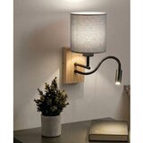  Brilagi - LED zidna svetiljka NUBILA WOOD 1xE27/25W/230V + LED/3W hrast/crna/svetlosiva | Eponuda.com