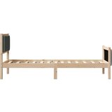  Konstrukcija postelje z vzglavjem Temno siva 75 x 190 cm blago, (5000084668) | Shoptok.si