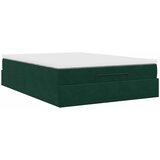  Ottoman krevet s madracem tamnozeleni 140x190 cm baršun | shoptok.hr